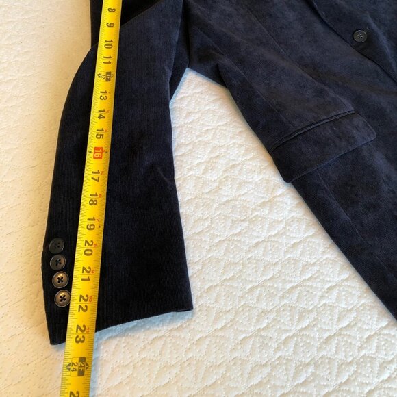CALVIN KLEIN mens solid black corduroy sport coat suit jacket blazer 40 R - Picture 9 of 9